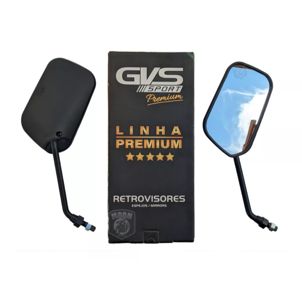 Retrovisor Rosca Honda Gvs Para Moto Cg 125-150 Titan Fan Lente Convexa Par