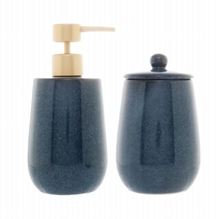 2 Peças para Banheiro Lyor Reactive de Cerâmica Reactive Azu em Oferta na Shopee