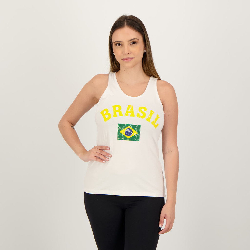 Regata Brasil Ica Feminina Branca - Women Clothes