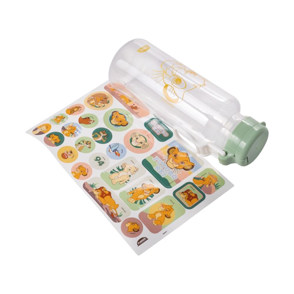 Garrafa Rei Leão 600 ml Customizável com Adesivos Plasútil - Home & Living