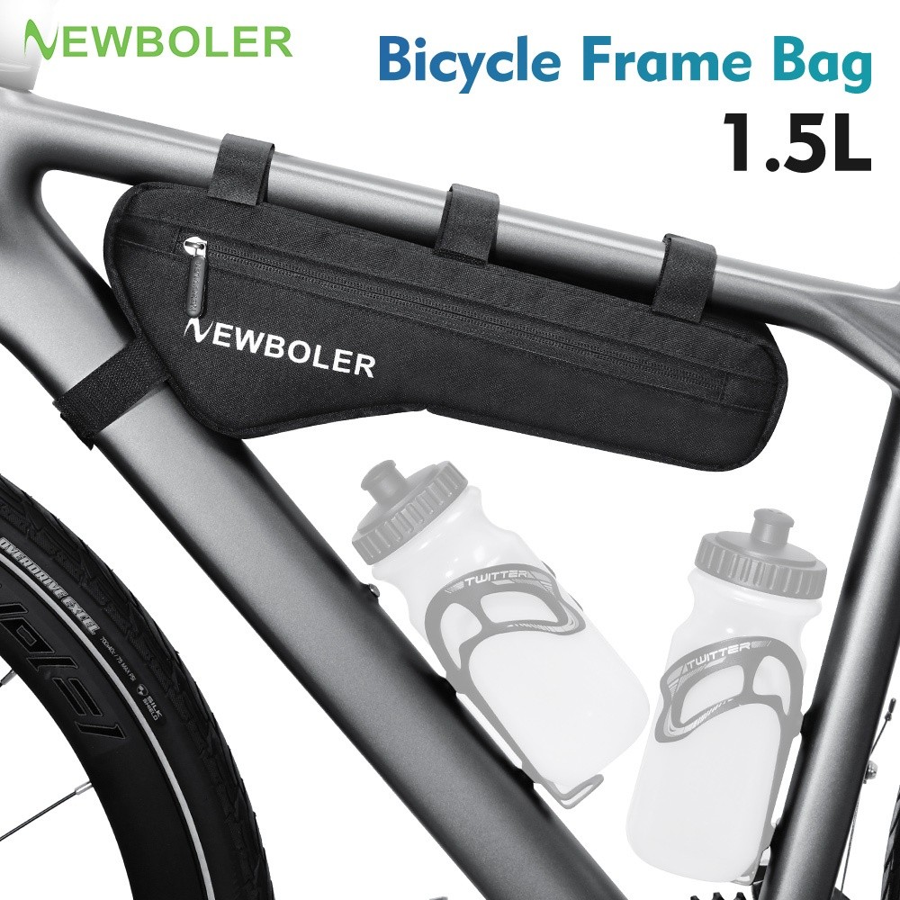 NEWBOLER Bolsa Triangular Para Bicicleta , À Prova D'água , 1.5L , Quadro De Estrada , Tubo Frontal , Acessórios em Oferta na Shopee