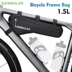 NEWBOLER Bolsa Triangular Para Bicicleta , À Prova D'água , 1.5L , Quadro De Estrada , Tubo Frontal , Acessórios