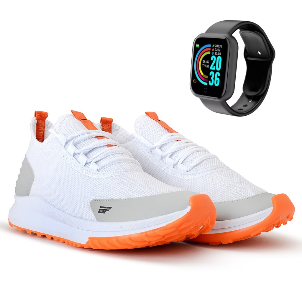 Kit Tênis BF Shoes Ultra para Academia Masculino Esportivo Treino Caminhada + Smartwatch D20