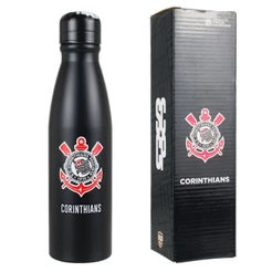 Garrafa Redonda Alumínio 600ml - Corinthians