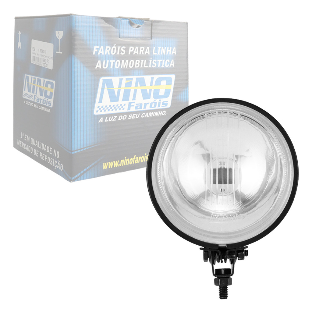 Farol Milha Auxiliar H3 Nino F58 Redondo Carcaca Ferro 110mm em Oferta na Shopee