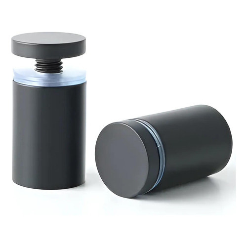 Kit 4 Unid Prolongador 25x50 Preto Inox Suporte Vidro Painel Vidro Fácil Instalação Painel ideal