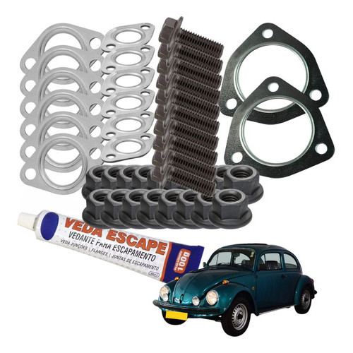 Kit Juntas Escapamento E Catalizador + Cola Fusca Itamar em Oferta na Shopee