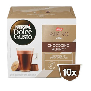 Cápsula Chococino Alpino Com 10 unidades Dolce Gusto 178g em Oferta na Shopee