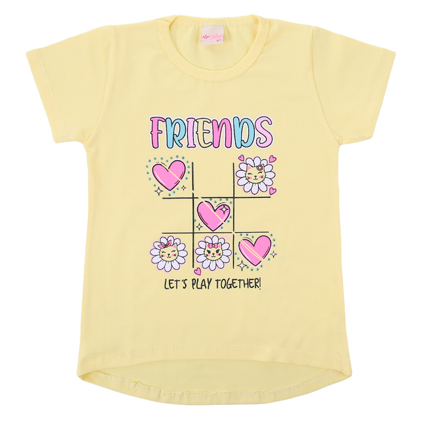 Blusa Infantil Color Girl Mullet Estampa Friends Com Strass em Oferta na Shopee