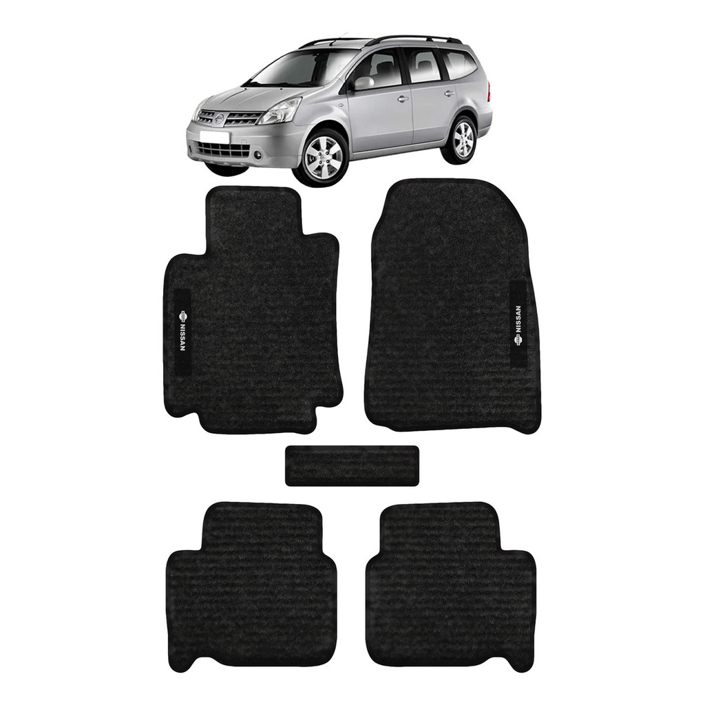 Kit de tapetes 5 peças específico Livina 2006 07 ... 13 2014 Carpete Preto