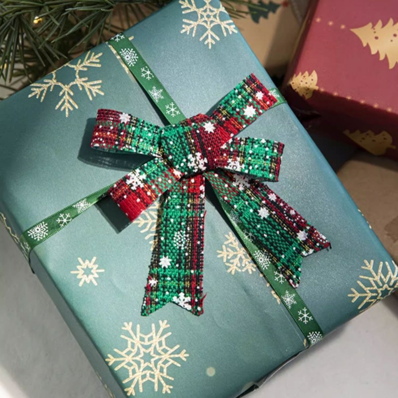 YU Conjunto De 3 Laços De Natal Coloridos Para Decoração De Gabinete E Árvore Com Destaque Casa