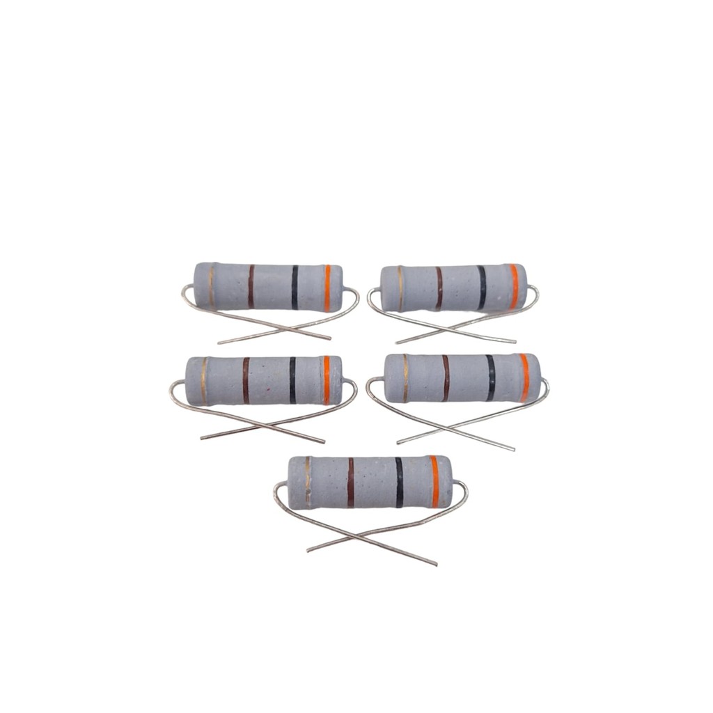 05 Resistor de Potência 300R 5W 5% Filme de Carbono