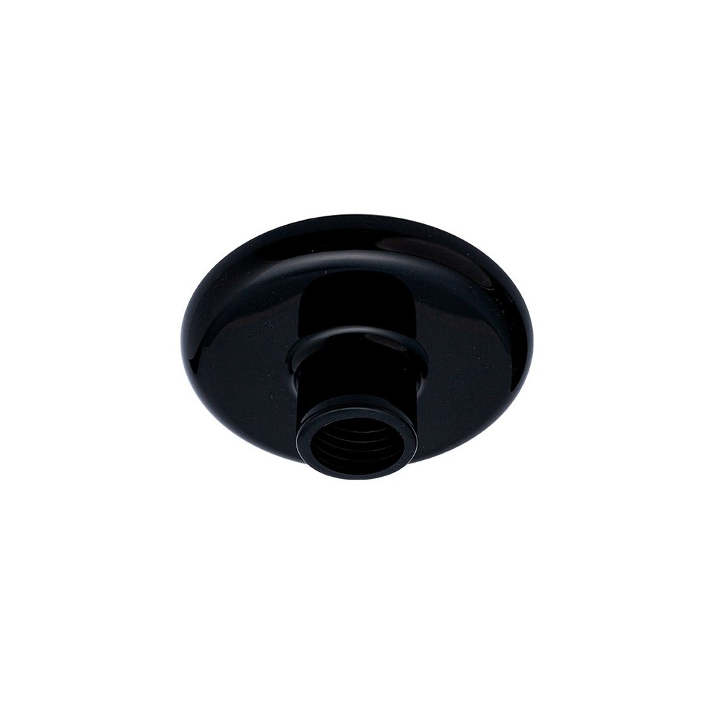 Plafon Simples Redondo Rosqueado Bocal E27 14,5cm Preto