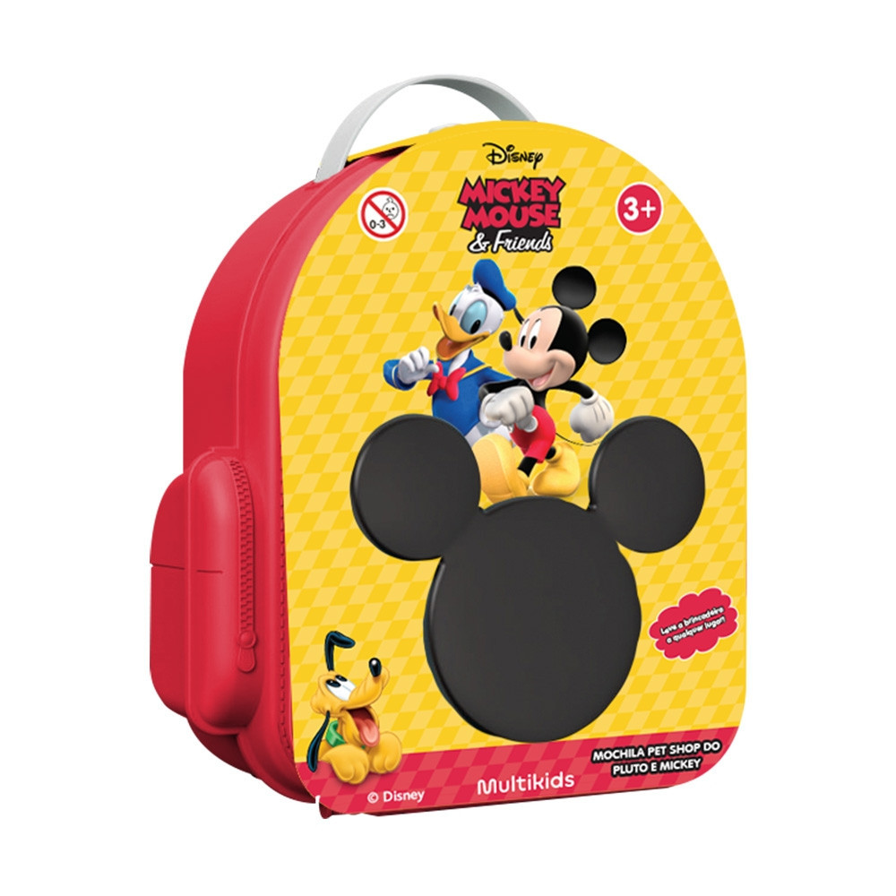Mochila Pet Shop do Pluto e Mickey Disney Multikids - BR2184 em Oferta na Shopee