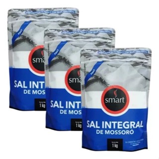 Kit 3 Sal Integral Fino 1kg - Smart em Oferta na Shopee