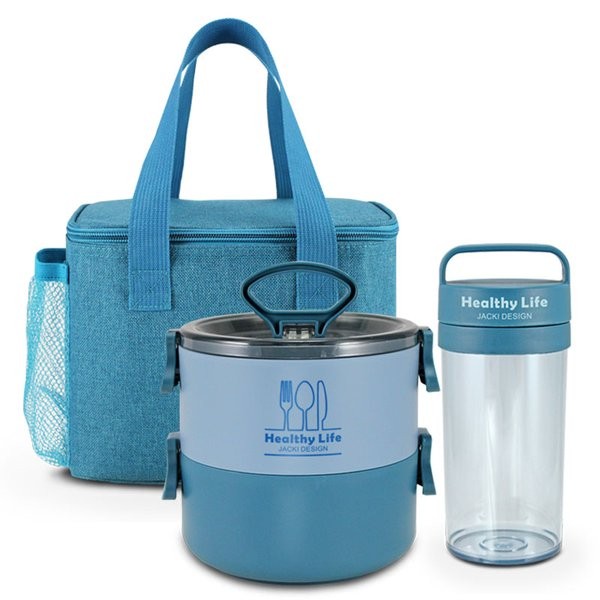 Kit Bolsa Térmica Pote Marmita de 2 Andares 1600ml e Garrafa - Jacki Design em Oferta na Shopee