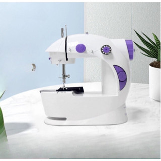 Mini Máquina Costura Portátil Com Pedal Elétrica Costureira Bivolt 110V/220V em Oferta na Shopee