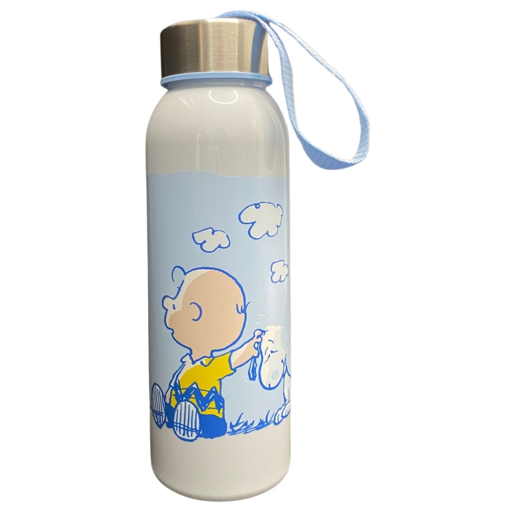 Garrafa Garrafinha de Água Infantil Squeeze Snoopy 500ml Azul Bebê Bandeirante em Oferta na Shopee