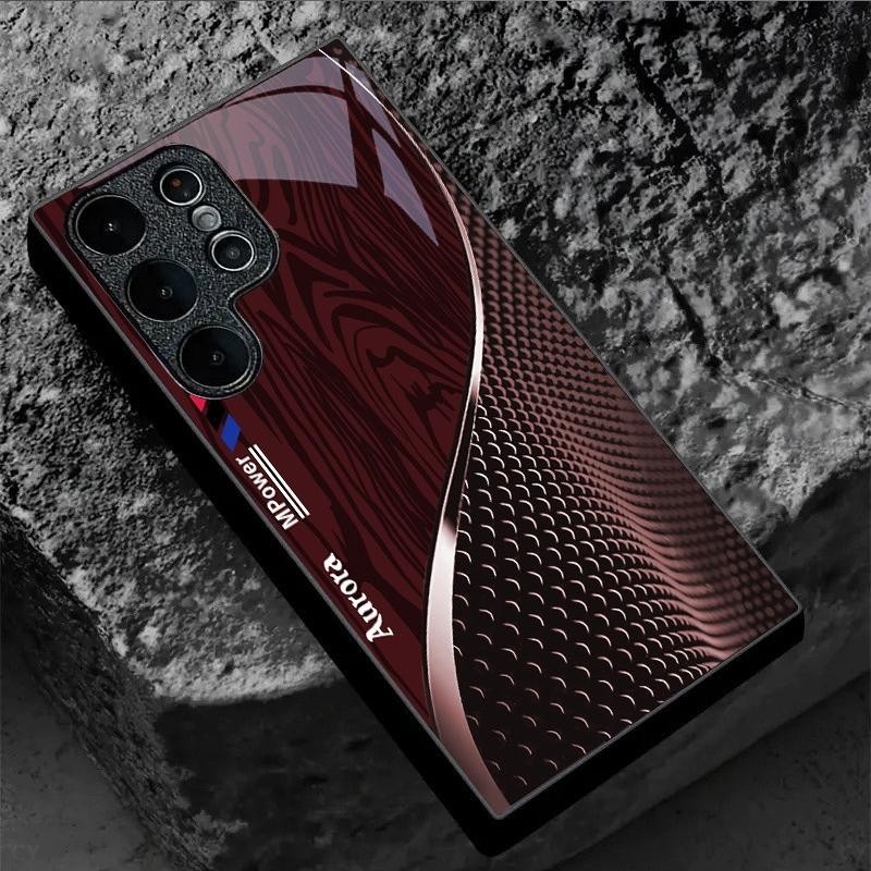 Estilo Empresarial (09) design Capa De Telefone De Vidro Para Samsung Galaxy S20 S21 S22 S23 S24 S25 Ultra Plus S23FE S2
