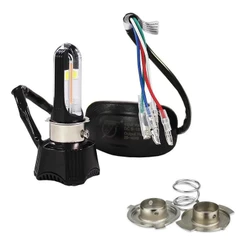 Lampada Farol Biz 100 Biz 125 Crypton Bi-xenon 4 LEDs