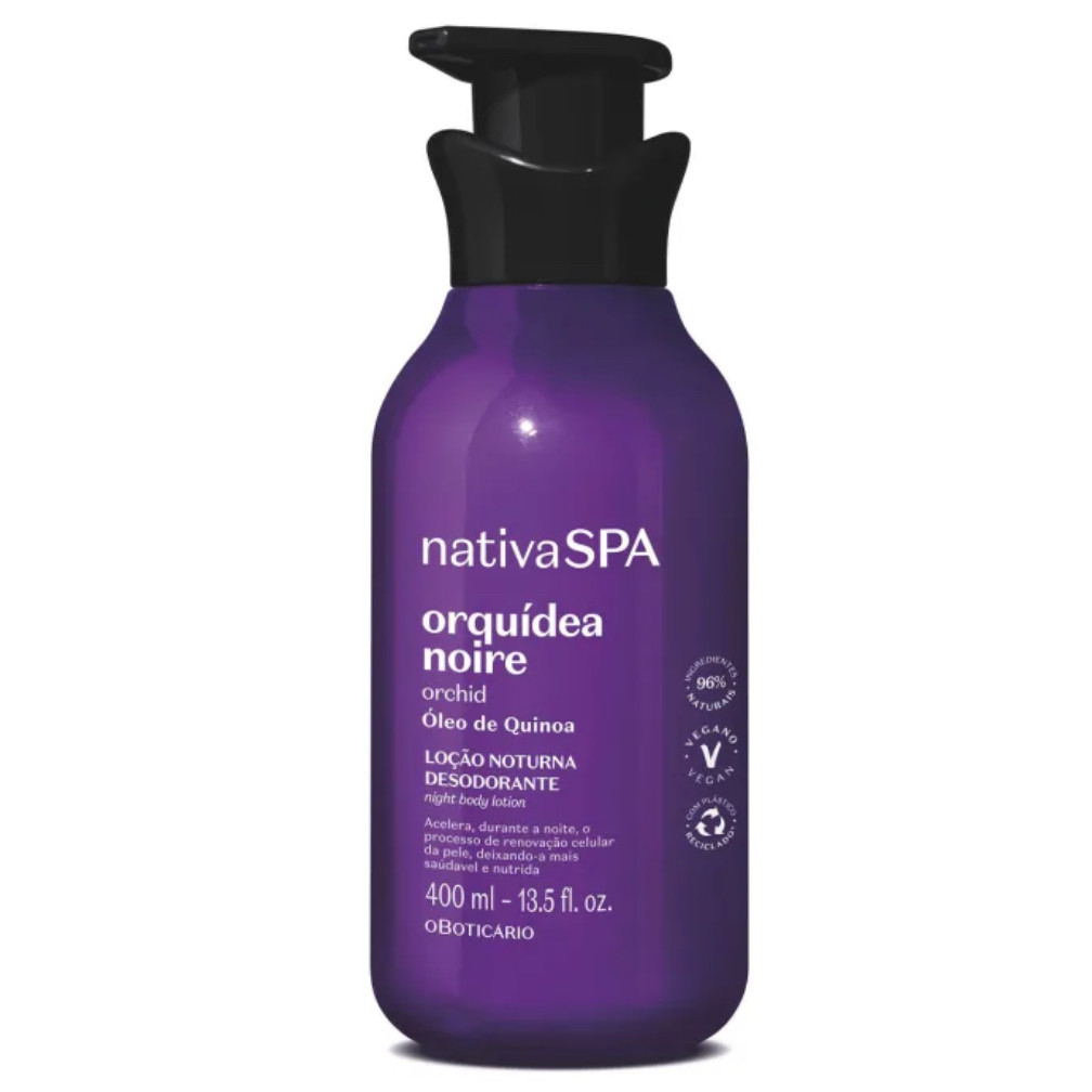 Loção Noturna Desodorante Corporal Nativa SPA Orquídea Noire Ou lumière 400ml