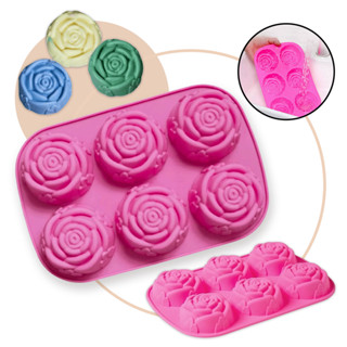 Molde de Silicone Para Saboaria Artesanal Premium Perfeito Para Sabonetes Formato de Rosa Delicada em Oferta na Shopee