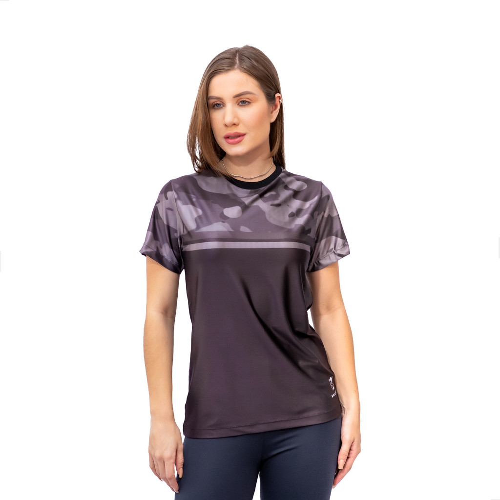 Camisa Dry Fit Academia Feminina Treino Proteção UV Blusa Feminina Baby look