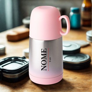 Mini Garrafa Térmica Personalizada 230ml com Nome Gravado – Café Chá em Oferta na Shopee