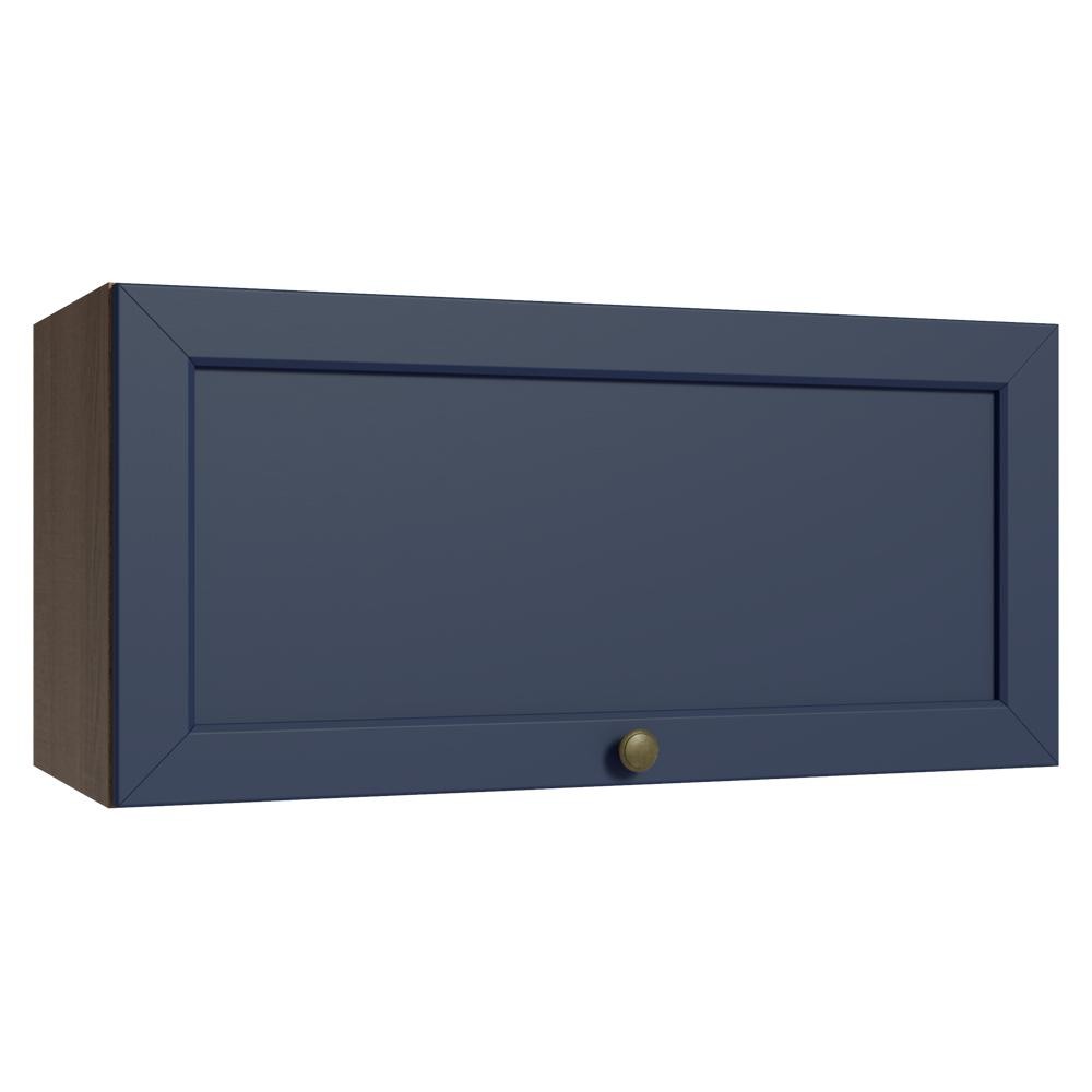 Armário Aéreo 70 cm 1 Porta Basculante Rustic/Azul Vik Madesa em Oferta na Shopee