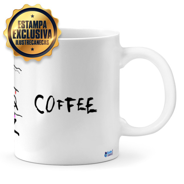 Caneca Geek Strange Coffee I Disponível em Cerâmica Branca 325ml