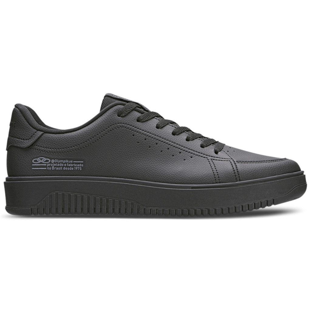 Tenis Masculino Olympikus Eros Casual Preto Sola Preta Lançamento Original