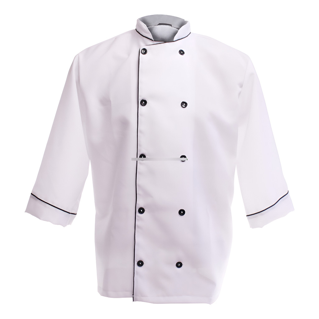 Dólmã Chef De Cozinha Em Oxford Unissex Manga 3/4