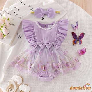 Roupas De Verão Para Bebês Meninas Com Babados , Sem Mangas , Bordado De Borboleta , Macacão Faixa Cabeça , Recém-Nascid em Oferta na Shopee