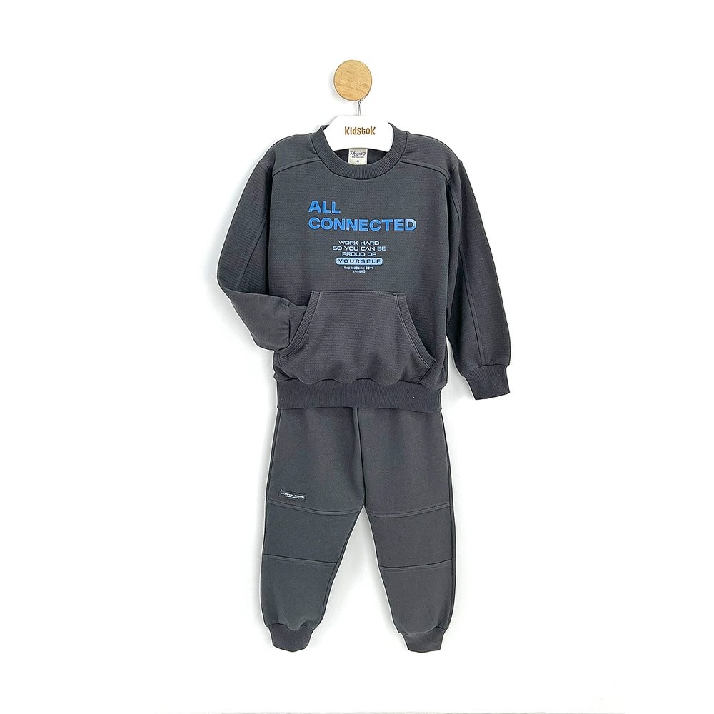 Conjunto Menino Blusão e Calça Moletom All Connect - Angerô em Oferta na Shopee