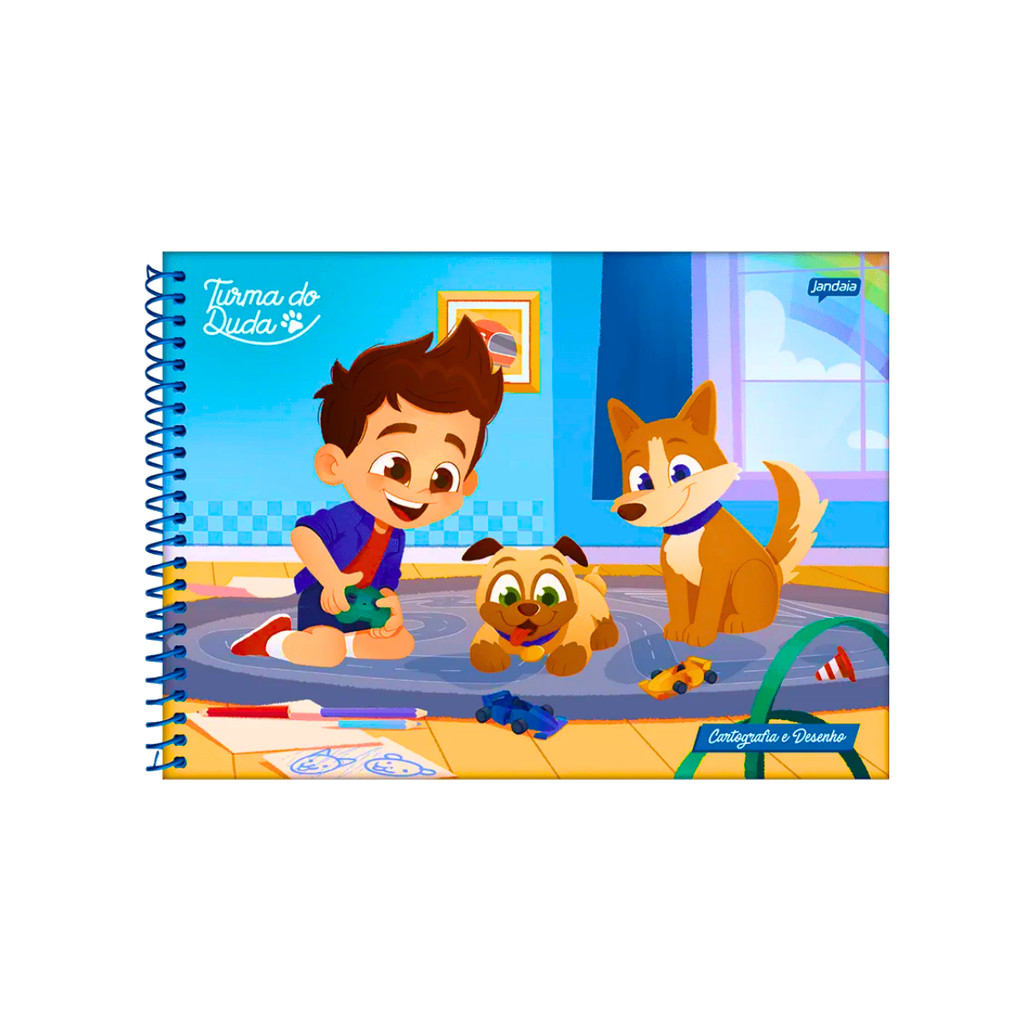 Caderno De Desenho Universitário Turma Do Duda 80 Folhas - Jandaia CAPA:Carrinho em Oferta na Shopee