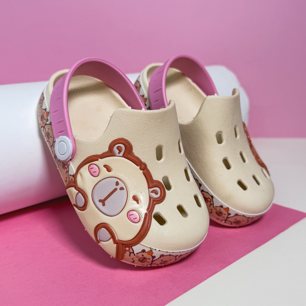 Sandália Babuche Capivara Baby Infantil Para Meninas Feminina Confortável Leve