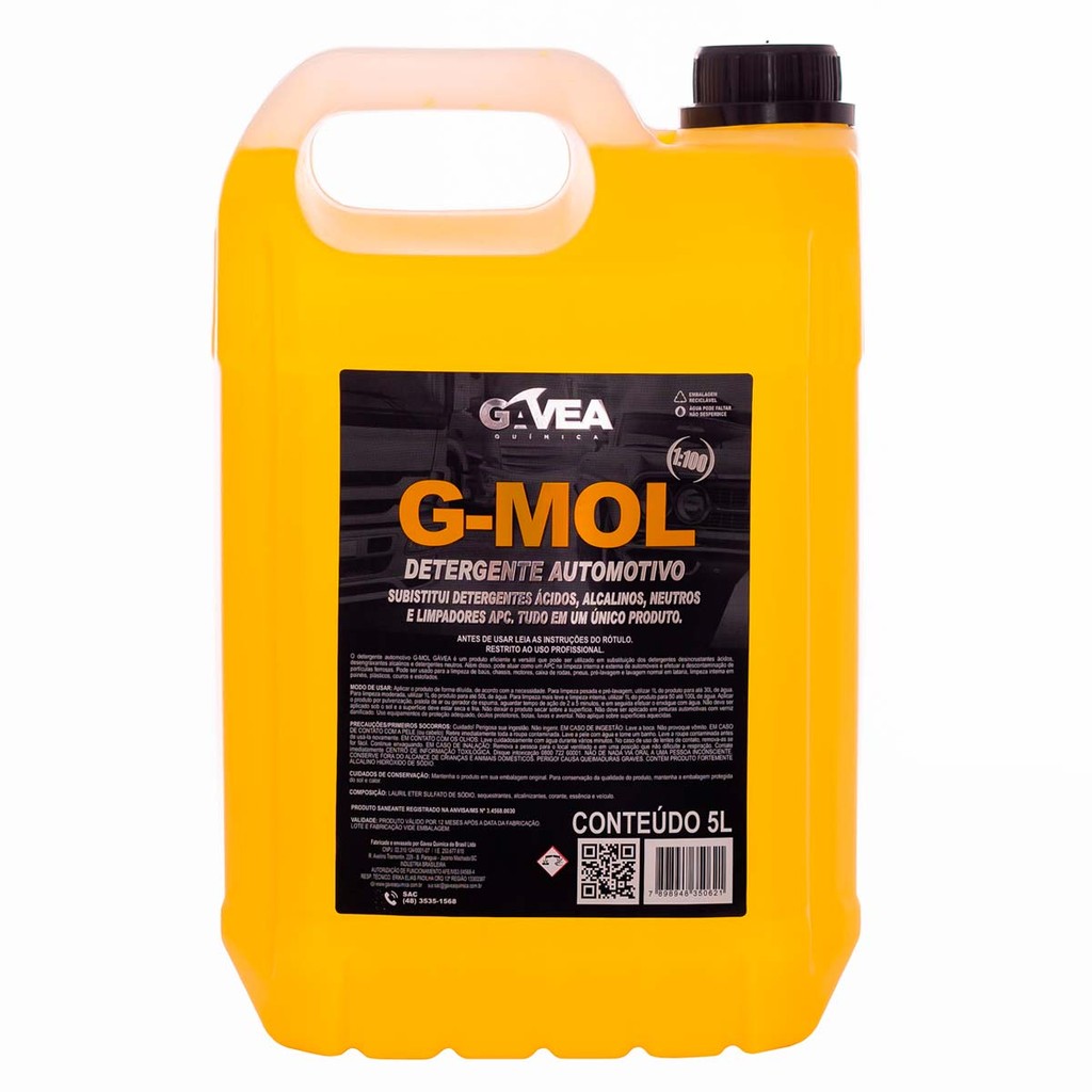 Shampoo Automotivo Multifunção GAVEA G-MOL - 5 Litros