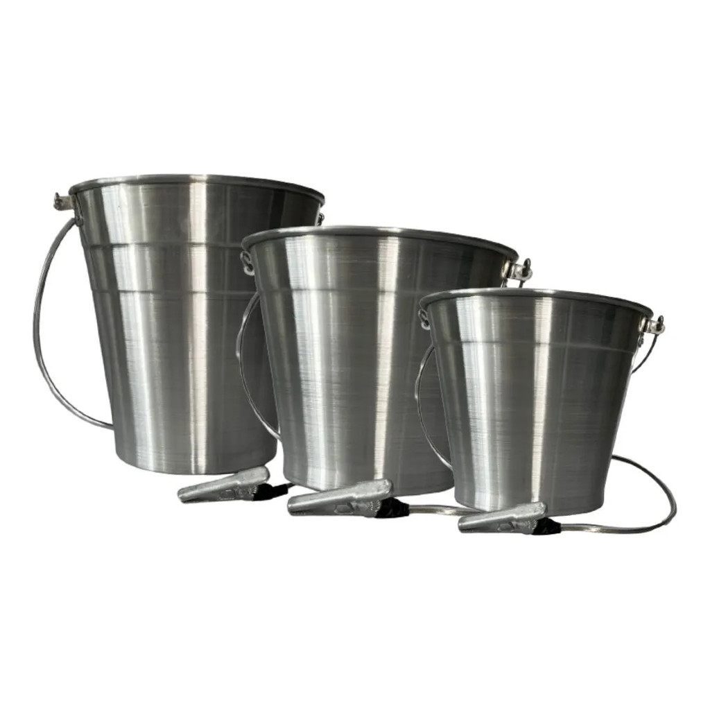 Balde De Alumínio Reforçado 5L 12L Ou 18L Com E Sem Cordoalha