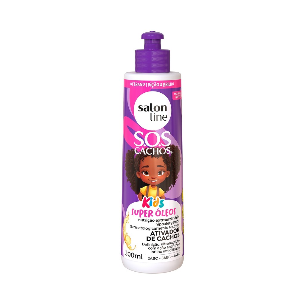 Ativador de Cachos SOS Cachos Kids Super Óleos 300ml - Mom & Baby