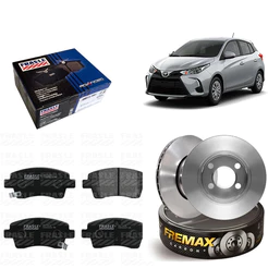 Kit Disco Freio Ventilado + Jogo Pastilha Freio ETIOS YARIS – FREMAX / FRASLE