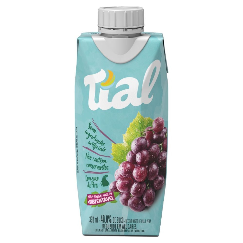 Suco Tial Nectar Misto de Uva e Pera 330ml - Food & Beverages