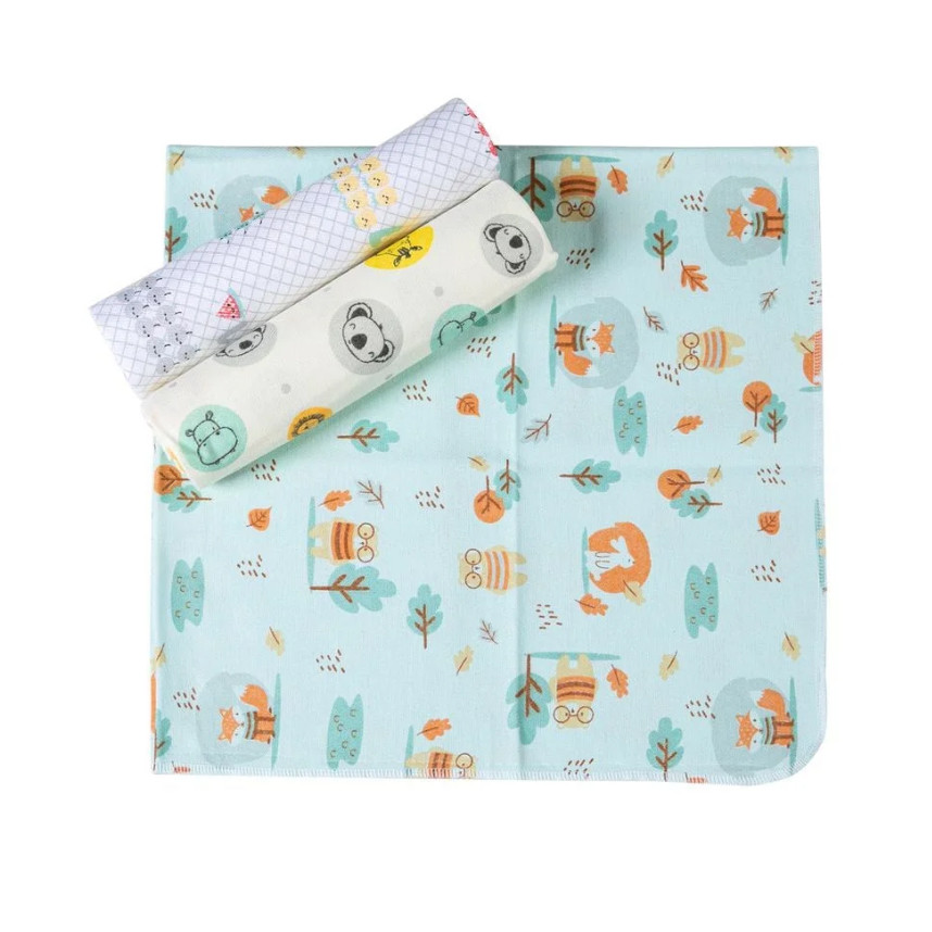 Detalhes do Kit Cueiro Papi Karinho Tecido Flanela 80cmX60cm- 03 Peças