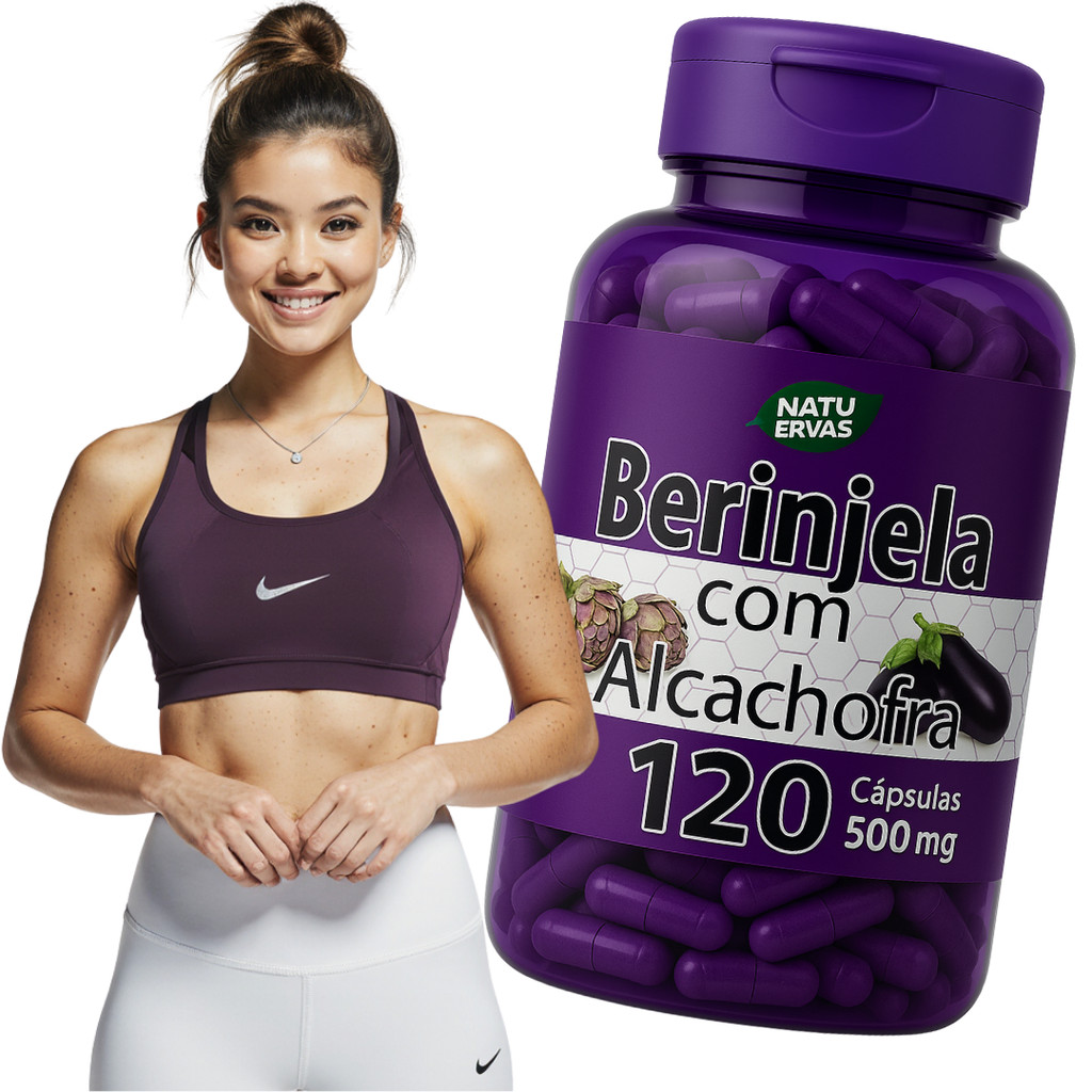 Berinjela + Alcachofra Premium – Apoio ao Metabolismo e Saúde Digestiva | 120 Cáps 500mg