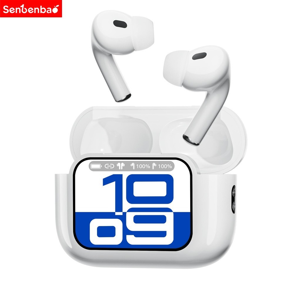 Senbenbao Fones De Ouvido A11 PRO Sem Fio Bluetooth 6.0 Fone ANC Redução Ruído Microfone Chamada Controle Tela Toque