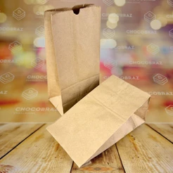 100 SACO DELIVERY KRAFT SOS LISO 3 KG - A26 X L9 X C12 CM (PP)(CHOCO)