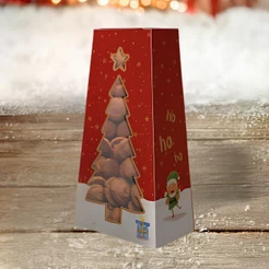 10 CAIXA PINHEIRO C/ VISOR 8X5X15- CONTO DE NATAL 5626 (NATAL 2025 IDEIA) (CHOCO)