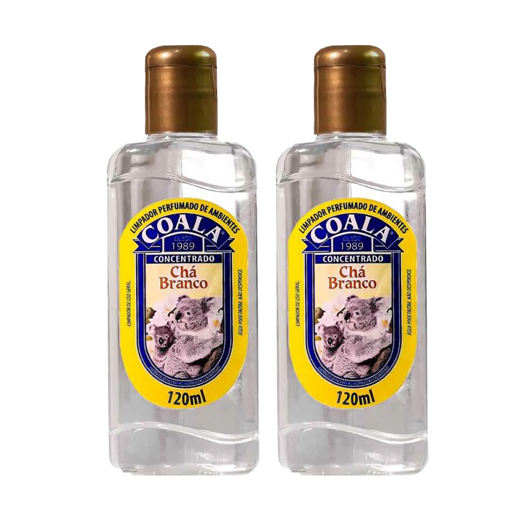 KIT C/2 LIMPADOR PERFUMADO COALA CHÁ BRANCO CONCENTRADO 120ML em Oferta na Shopee