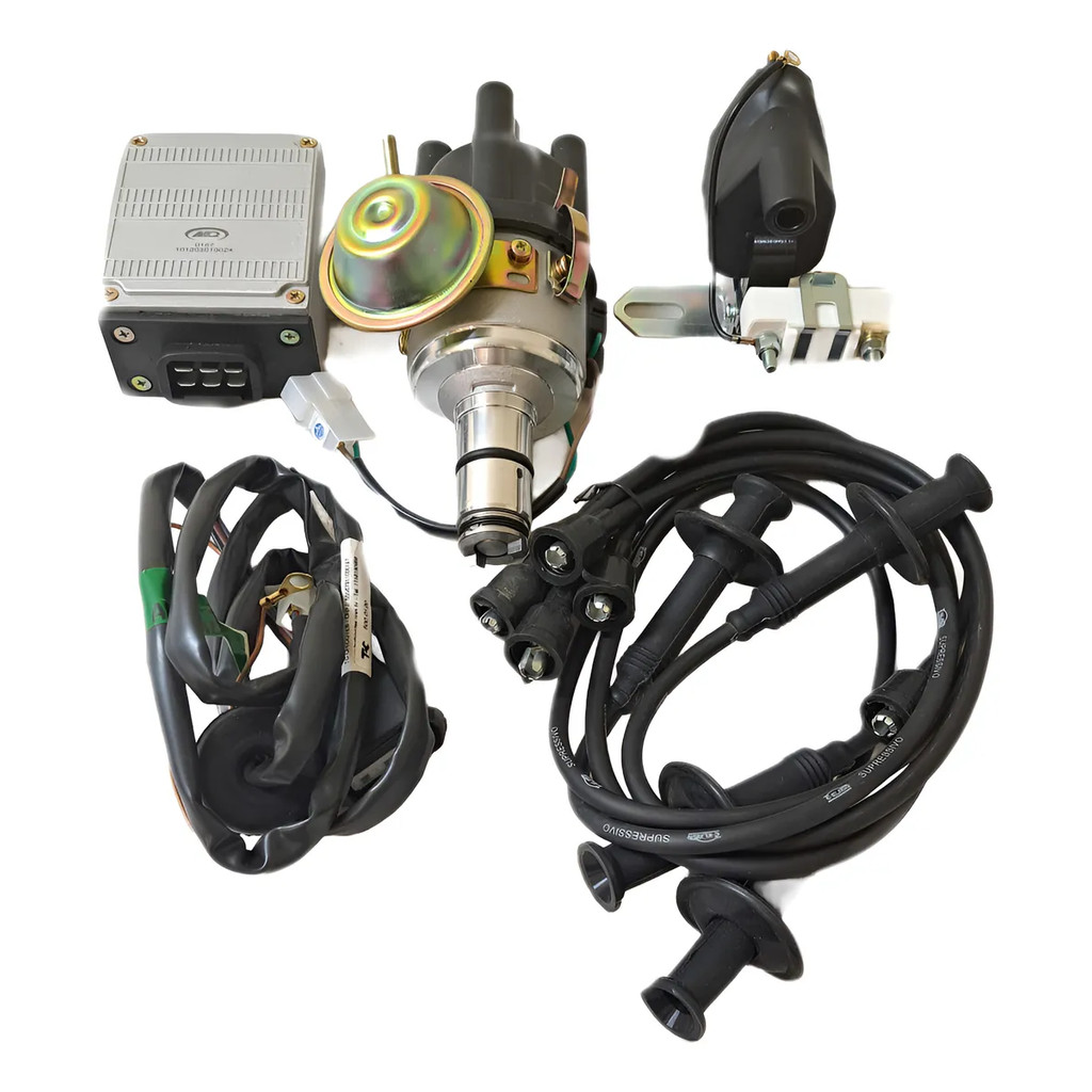 Kit Ignição Eletrônica Fusca com Cabos de Vela | Completo P/ Motor VW Ar Substitui Platinado Kombi Brasília Variant Puma