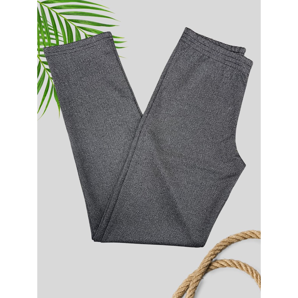 Calça Mescla Reta c/Elastico Jacar Feminina Plus Size