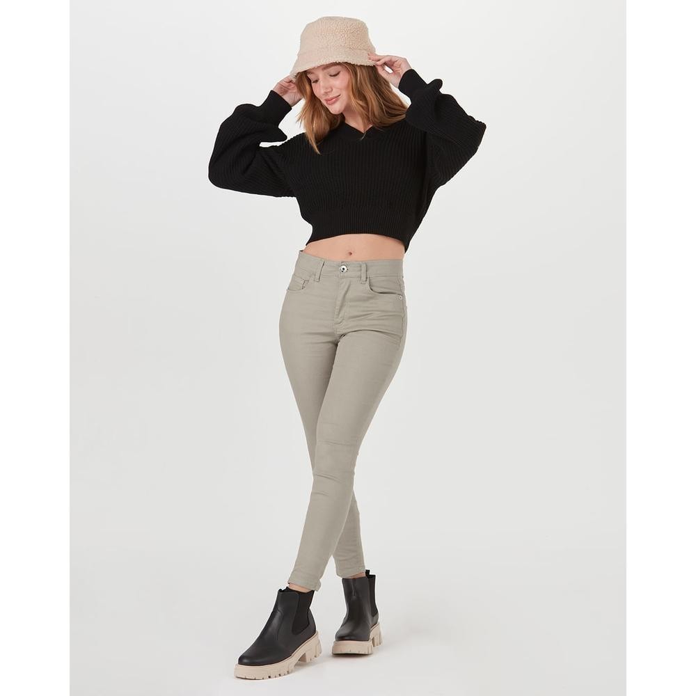 Calça Skinny Feminina Cintura Média Em Flex Jeans em Oferta na Shopee